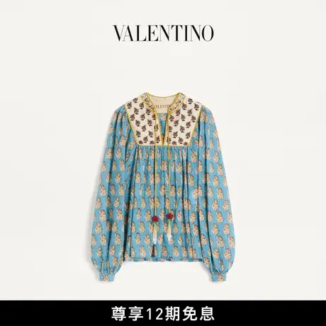 [早秋新品]华伦天奴VALENTINO女士 PETALES D'AMOUR 金银丝上衣商品大图