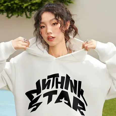 Nuthink大码美式卫衣潮牌男冬季2023新款国潮加肥加大外套帽衫商品大图