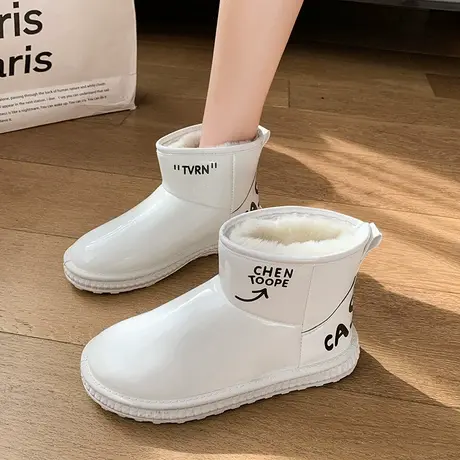 防水防滑雪地靴女2023年新款冬加绒加厚底网红外穿保暖东北棉鞋子商品大图