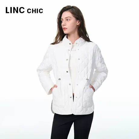 LINCCHIC金羽杰2025年秋季新款立领菱形绗缝轻暖羽绒服女2101Y商品大图