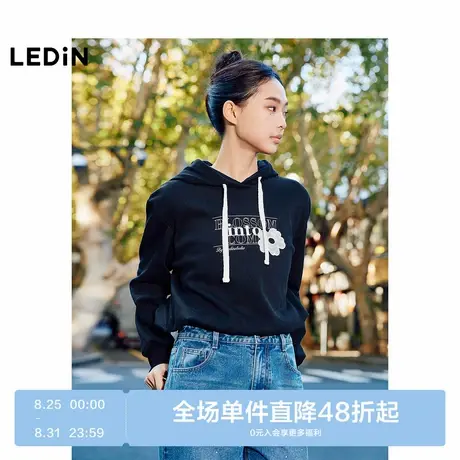 【商场同款】乐町字母小花宽松短款卫衣25春季短款上衣C1CRF1430商品大图