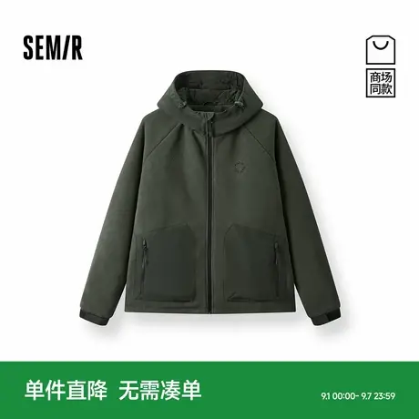 商场同款|森马 x Marcus联名款外套男冬季保温摇粒绒2025新款工装商品大图