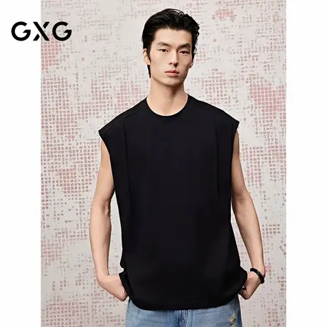 [商场同款]GXG男装 简约男背心休闲无袖上衣25夏新品G25X162002商品大图
