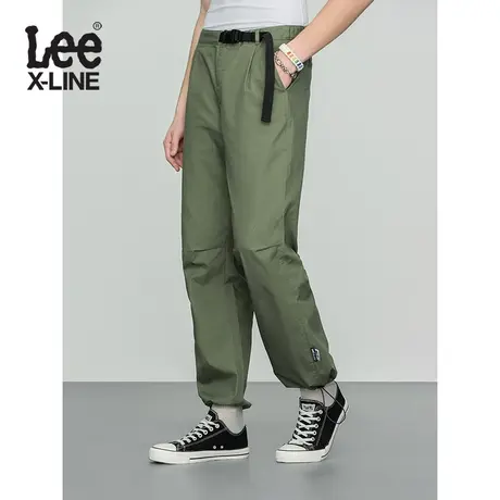 【直播间专享秒杀】LeeXLINE 22春夏新品束脚裤橄榄绿色男休闲裤图片