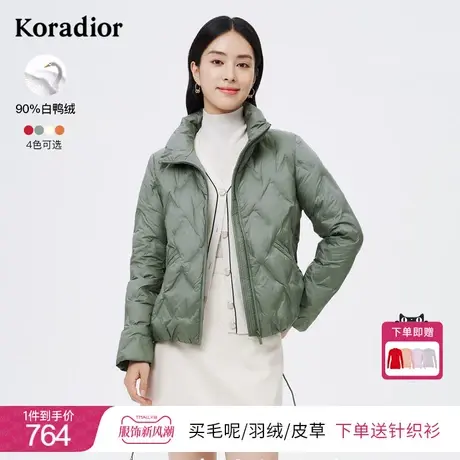 珂莱蒂尔冬季新款短款羽绒服鸭绒气质保暖显瘦御寒羽绒外套女图片