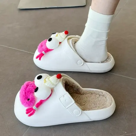 卡通包头棉拖鞋女2023秋冬新款网红时尚外穿可爱居家室内时尚拖鞋商品大图