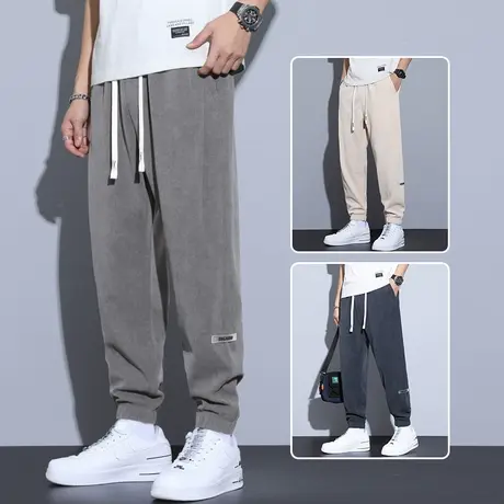 夏季薄款九分高端运动卫裤男士束脚宽松休闲裤子夏天2023新款男装商品大图