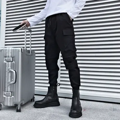 秋季男士裤子哈伦裤卫裤长裤潮流社会小伙快手ins宽松束脚运动裤商品大图