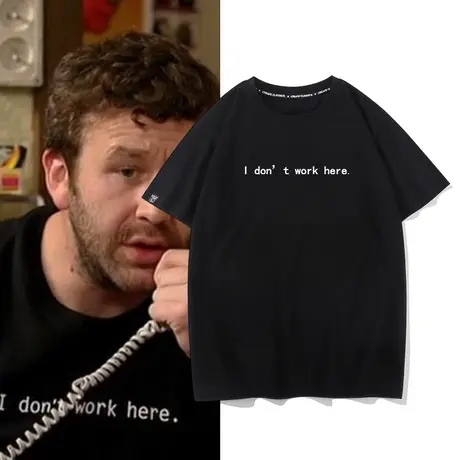 秀洛IT狂人Roy同款i don t work here夏季新款短袖T恤极客半袖衫商品大图