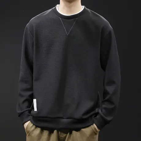 假两件圆领卫衣男春秋潮牌男款衣服春季2024新款男士长袖男装大码商品大图