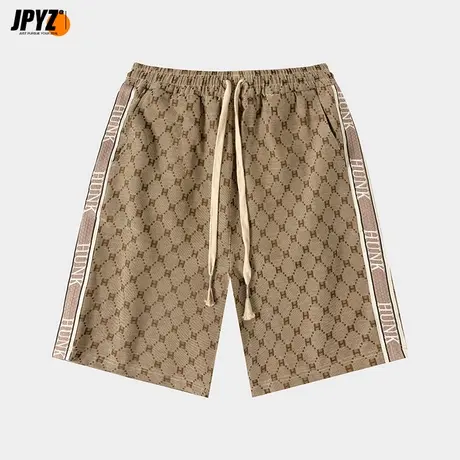 高端短裤夏季薄款男士运动裤宽松直筒裤子男休闲裤大码通勤五分裤商品大图