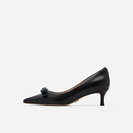 Nine West/玖熙2023年冬季新款高跟鞋女尖头小礼结中跟细跟单鞋女图片
