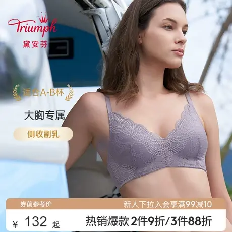 Triumph/黛安芬秋冬薄款性感蕾丝小胸聚拢文胸内衣女E004108图片