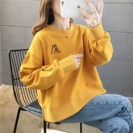 waitmore卫衣女春秋韩版宽松短款上衣百搭ins初秋学生薄款外套潮图片