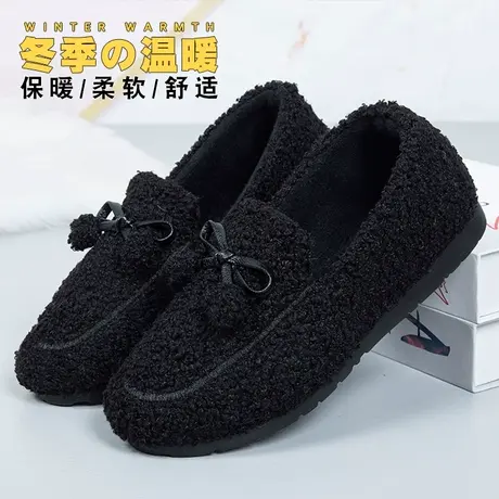 老北京布鞋女鞋旗舰店官方正品女棉鞋冬2023新款外穿家居毛毛鞋子商品大图