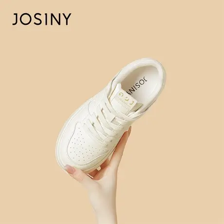 Josiny/卓诗尼厚底小白鞋女2024春秋季新款百搭小个子运动休闲鞋商品大图