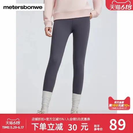 美特斯邦威时尚紧身鲨鱼裤女秋冬新款设计感保暖高腰提臀女士长裤商品大图