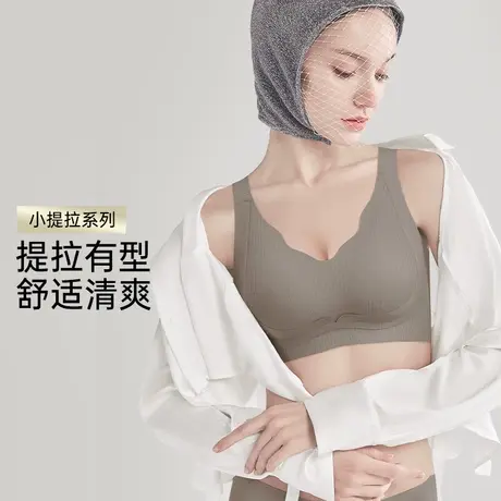 润微内衣女小胸聚拢提拉舒适有型无痕光面收副乳调整型无钢圈文胸商品大图