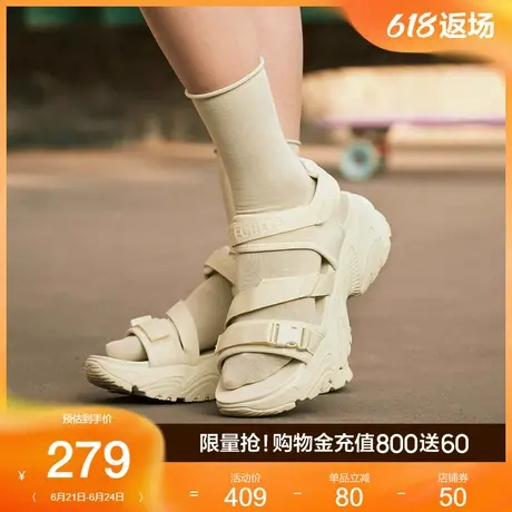 Skechers斯凯奇小布丁|女鞋2025夏季新款凉鞋休闲鞋沙滩鞋厚底商品大图