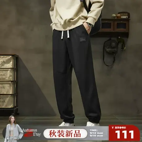 唐狮2025休闲长裤男士黑色束脚裤休闲百搭显瘦高级感时尚百搭潮流商品大图