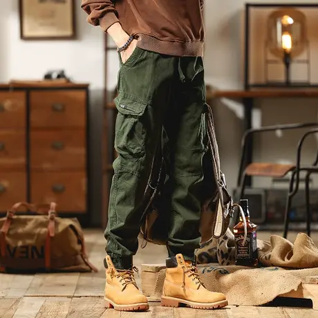 裤子男款春秋冬束脚工装裤男士休闲裤大码工装裤舒适潮流百搭裤子商品大图