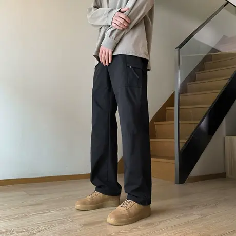 机能冲锋裤子男美式潮牌宽松工装休闲长裤户外速干直筒运动伞兵裤商品大图