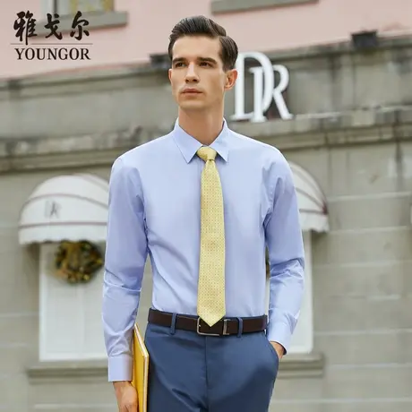 雅戈尔格子衬衫男士休闲长袖纯棉免烫休闲夏秋衬衣修身男图片