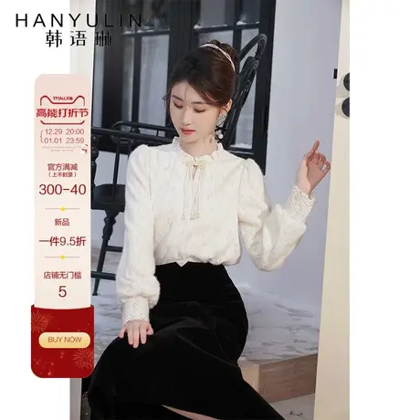 法式长袖衬衫女夏季款2025新款高级感打底衫设计感小众气质短上衣图片