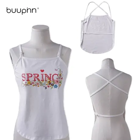 莱卡棉新款夏季成人印花肚兜女士性感护肚后背镂空打底吊带睡衣女商品大图