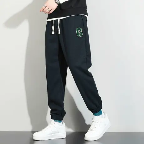 2023新款秋季长裤子男潮流宽松运动裤小脚束脚九分裤卫裤休闲百搭商品大图