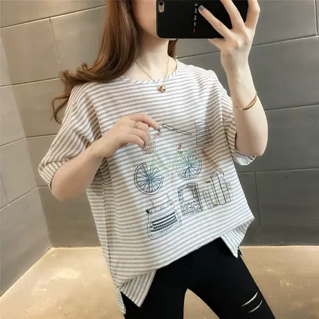 韩版t恤女宽松短袖打底衫女装夏装2023年新款夏季春装ins潮上衣服图片