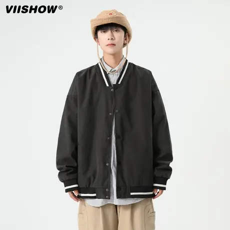 VIISHOW棒球服外套男春秋季ins港风潮牌高街宽松韩版潮流chic夹克图片