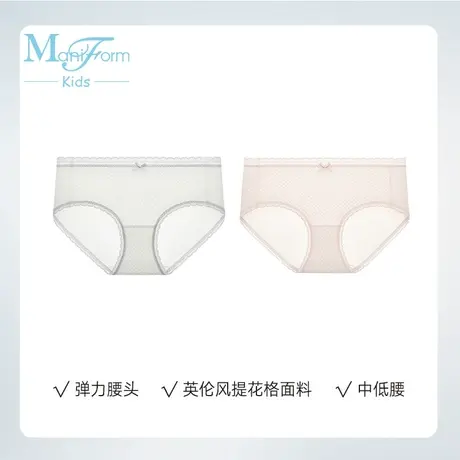 曼妮芬少女棉底档女士内裤蝴蝶结中低腰三角裤舒适内裤女三四阶段商品大图