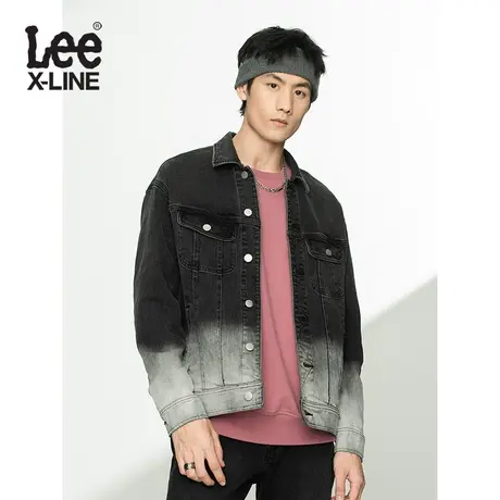 LeeXLINE 21秋季新品宽松版黑色男牛仔夹克外套LMT0017302YS-676图片