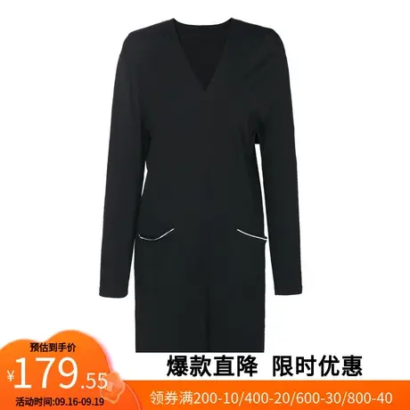 【艾格】春季新款简约针织衫女韩版气质减龄拼接图案学院风外套图片