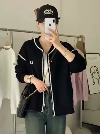 2023新款小香风外套女高级感宽松百搭时尚气质短款棒球服女春秋季商品大图