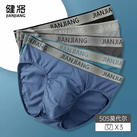 健将三角内裤男士莫代尔纯棉裆短裤头大码宽松抗菌透气底裤衩夏季商品大图