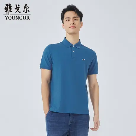 雅戈尔奥莱 商场同款男士短袖T恤新款官方正品商务短袖POLO衫男商品大图