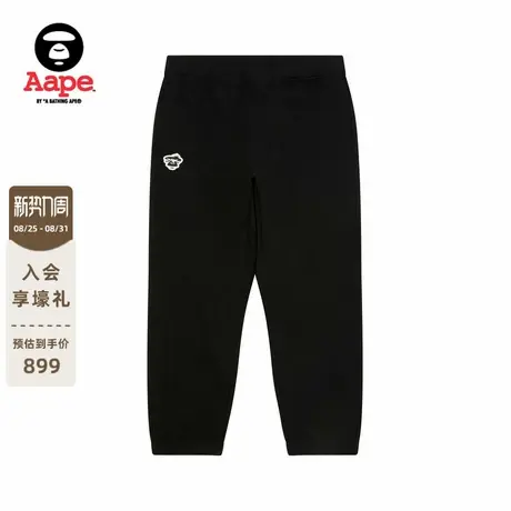 Aape旗舰店男装秋冬猿人徽章字母印花潮流休闲束脚裤C645XXP商品大图