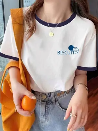 美式复古仿棉短袖t恤女2023新款夏季港味chic潮牌小众设计感上衣图片