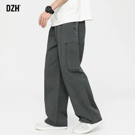 男士美式工装裤男秋冬新款直筒休闲裤男裤2023新款日系慵懒风裤子商品大图
