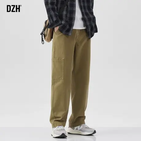 男士纯棉休闲裤男潮牌裤子男款秋季2023新款宽松直筒休闲长裤男裤商品大图