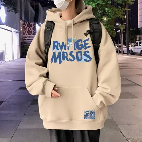 美式高街连帽卫衣男秋季新款宽松oversize休闲套头小众设计感外套商品大图