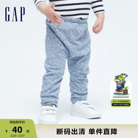 【断码优惠】Gap新生婴儿两面穿大PP针织睡裤592526秋童装家居裤商品大图