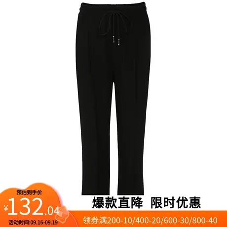 【艾格】九分休闲裤2022夏季新款简约通勤百搭高腰显瘦女生裤子商品大图
