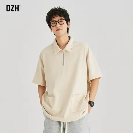 男士翻领polo衫男夏季短袖t恤男款潮牌体恤宽松休闲上衣2023新款商品大图