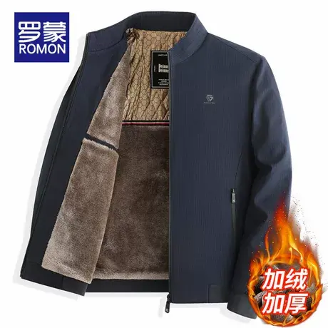 罗蒙爸爸冬装夹克外套加绒加厚2025新款中老年棉衣男冬季保暖上衣商品大图