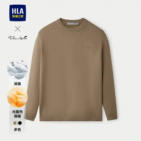 HLA/海澜之家轻商务Chic Ageless针织衫25秋冬新消臭保暖毛衣男图片