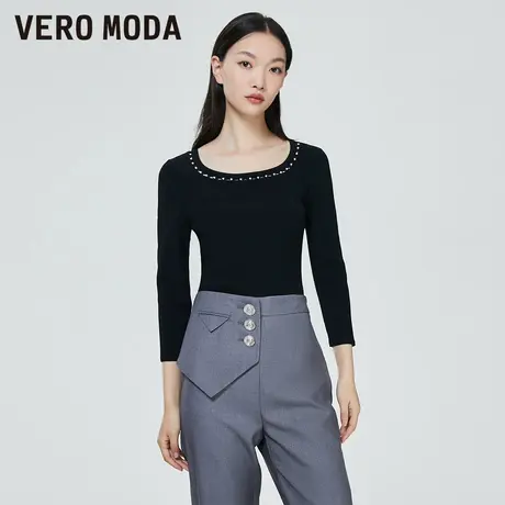 Vero Moda奥莱针织衫秋冬清仓修身简约基础款百搭毛衣上衣女流行商品大图