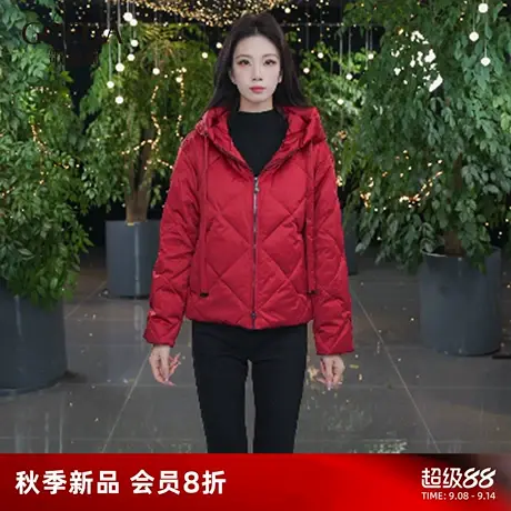歌莉娅冬季新品短款长袖95白鹅绒羽绒服1ECR8D72A商品大图